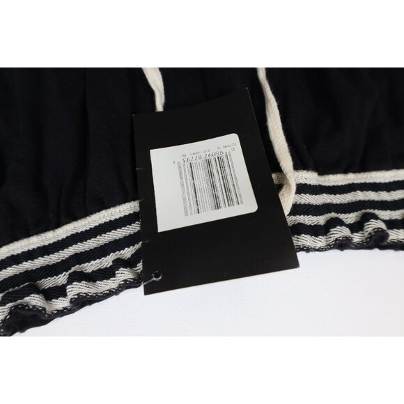 Deadstock Vintage 90s Adidas Mens XL Spell Out Striped Above Knee Shorts Black - Picture 9 of 15